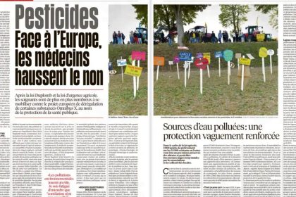 Pesticides: des médecins français "haussent le non"