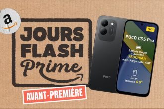 Le récent Xiaomi Poco C95 Pro équipé d’une grosse batterie de 7 500 mAh chute sous les 200 € pendant les Jours Flash Prime